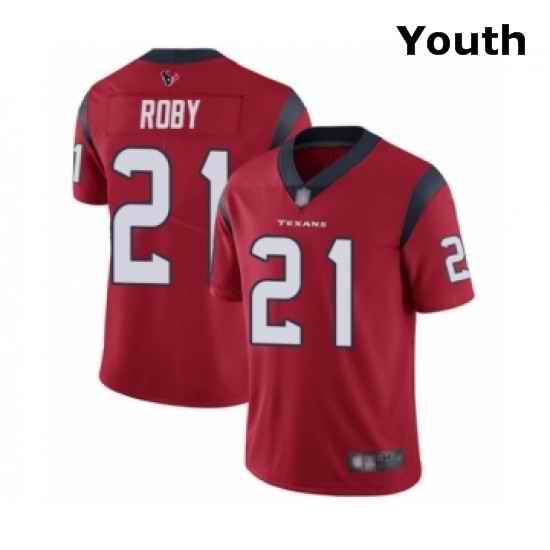 Youth Houston Texans 21 Bradley Roby Red Alternate Vapor Untouchable Limited Player Football Jersey